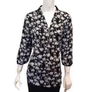 Jaclyn Smith Palm Print Blouse XL/EG